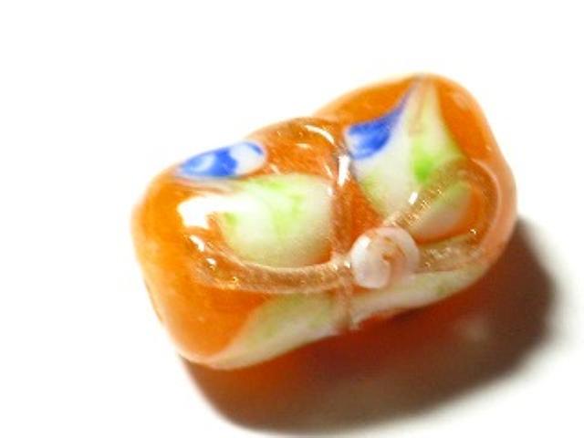 | TOKO-BEADS |AG923-12 フラワーチューブ 8~8.5mmとんぼ玉,ビーズ,トンボ玉,アジア,インド,エスニック,手作り,パーツ,アクセサリー