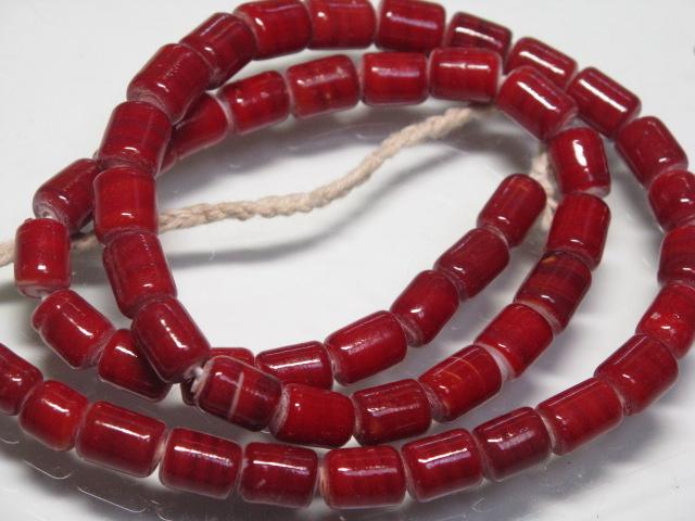 | TOKO-BEADS |AG924N-99 ホワイトハートビーズ（連） 6.5~7mmとんぼ玉,ビーズ,トンボ玉,アジア,インド,エスニック,手作り,パーツ,アクセサリー