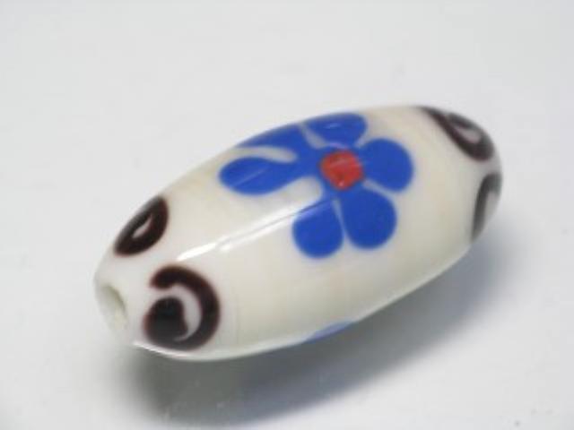 TOKO-BEADS AG929-28 Glass bead 13mm AG929-28 フラワービーズ 13mm Asian bead & African bead  Handmade,Lampeork,bead,asia,india,ethnic,parts,accessory,beads とんぼ玉,ビーズ,トンボ玉,アジア,インド,エスニック,手作り,パーツ,アクセサリー