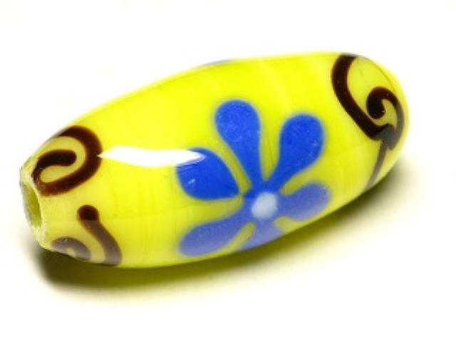 TOKO-BEADS AG929-30 Glass bead 13mm AG929-30 フラワービーズ 13mm Asian bead & African bead  Handmade,Lampeork,bead,asia,india,ethnic,parts,accessory,beads とんぼ玉,ビーズ,トンボ玉,アジア,インド,エスニック,手作り,パーツ,アクセサリー