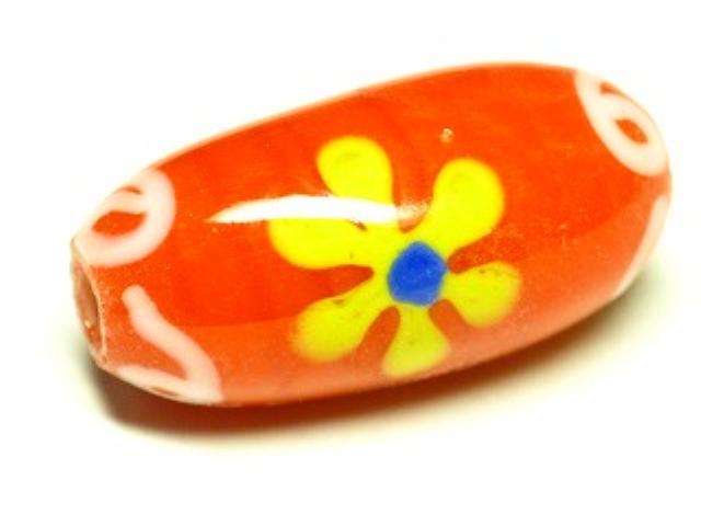 TOKO-BEADS AG929-31 Glass bead 13mm AG929-31 フラワービーズ 13mm Asian bead & African bead  Handmade,Lampeork,bead,asia,india,ethnic,parts,accessory,beads とんぼ玉,ビーズ,トンボ玉,アジア,インド,エスニック,手作り,パーツ,アクセサリー