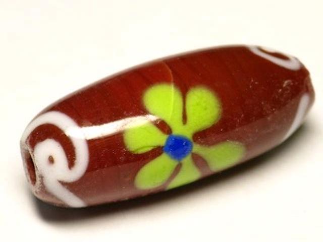 TOKO-BEADS AG929-34 Glass bead 13mm AG929-34 フラワービーズ 13mm Asian bead & African bead  Handmade,Lampeork,bead,asia,india,ethnic,parts,accessory,beads とんぼ玉,ビーズ,トンボ玉,アジア,インド,エスニック,手作り,パーツ,アクセサリー