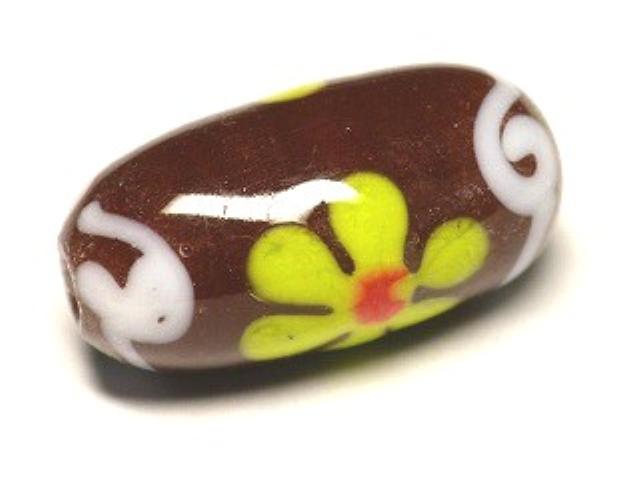 TOKO-BEADS AG929-35 Glass bead 13mm AG929-35 フラワービーズ 13mm Asian bead & African bead  Handmade,Lampeork,bead,asia,india,ethnic,parts,accessory,beads とんぼ玉,ビーズ,トンボ玉,アジア,インド,エスニック,手作り,パーツ,アクセサリー