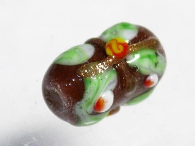 TOKO-BEADS AG935S-69 Glass bead 8~8.5mm AG935S-69 フラワーチューブ 8~8.5mm Asian bead & African bead  Handmade,Lampeork,bead,asia,india,ethnic,parts,accessory,beads とんぼ玉,ビーズ,トンボ玉,アジア,インド,エスニック,手作り,パーツ,アクセサリー
