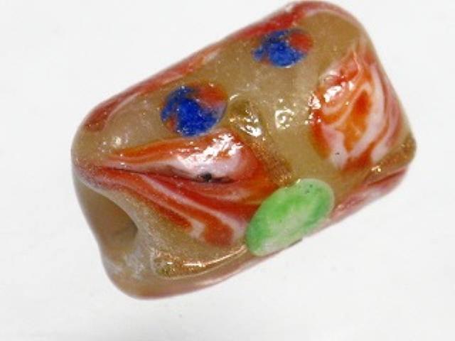 TOKO-BEADS AG935S-70 Glass bead 8~8.5mm AG935S-70 フラワーチューブ 8~8.5mm Asian bead & African bead  Handmade,Lampeork,bead,asia,india,ethnic,parts,accessory,beads とんぼ玉,ビーズ,トンボ玉,アジア,インド,エスニック,手作り,パーツ,アクセサリー