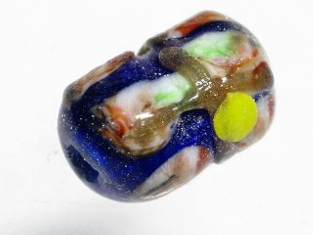 TOKO-BEADS AG935S-74 Glass bead 8~8.5mm AG935S-74 フラワーチューブ 8~8.5mm Asian bead & African bead  Handmade,Lampeork,bead,asia,india,ethnic,parts,accessory,beads とんぼ玉,ビーズ,トンボ玉,アジア,インド,エスニック,手作り,パーツ,アクセサリー