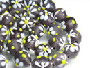 TOKO-BEADS AG936-30N Glass bead (strand) 11~13.5mm AG936-30N フラワービーズ（連） 11~13.5mm Asian bead & African bead  Handmade,Lampeork,bead,asia,india,ethnic,parts,accessory,beads とんぼ玉,ビーズ,トンボ玉,アジア,インド,エスニック,手作り,パーツ,アクセサリー