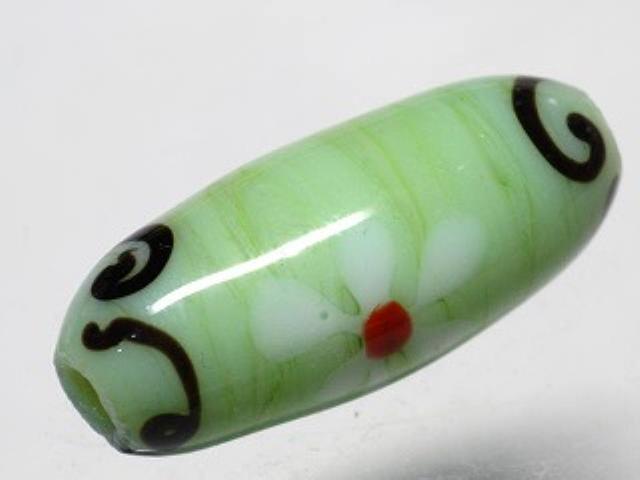 | TOKO-BEADS |AG936S-19 フラワービーズ 13mmとんぼ玉,ビーズ,トンボ玉,アジア,インド,エスニック,手作り,パーツ,アクセサリー