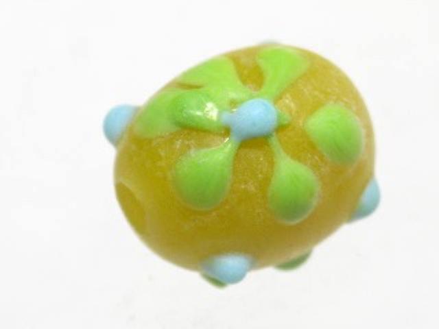 TOKO-BEADS AG936S-21 Glass bead 12~13mm AG936S-21 フラワービーズ 12~13mm Asian bead & African bead  Handmade,Lampeork,bead,asia,india,ethnic,parts,accessory,beads とんぼ玉,ビーズ,トンボ玉,アジア,インド,エスニック,手作り,パーツ,アクセサリー