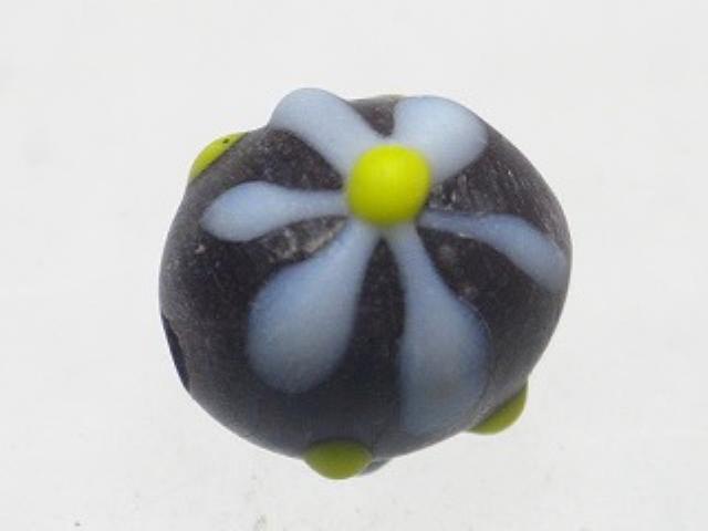 TOKO-BEADS AG936S-24 Glass bead 11~12mm AG936S-24 フラワービーズ 11~12mm Asian bead & African bead  Handmade,Lampeork,bead,asia,india,ethnic,parts,accessory,beads とんぼ玉,ビーズ,トンボ玉,アジア,インド,エスニック,手作り,パーツ,アクセサリー