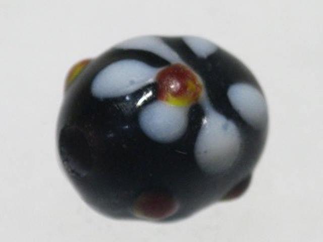 | TOKO-BEADS |AG936S-25 フラワービーズ 11~12mmとんぼ玉,ビーズ,トンボ玉,アジア,インド,エスニック,手作り,パーツ,アクセサリー