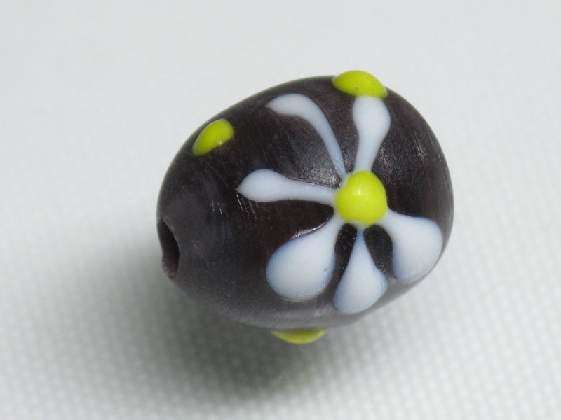 TOKO-BEADS AG936S-30 Glass bead 11~13.5mm AG936S-30 フラワービーズ 11~13.5mm Asian bead & African bead  Handmade,Lampeork,bead,asia,india,ethnic,parts,accessory,beads とんぼ玉,ビーズ,トンボ玉,アジア,インド,エスニック,手作り,パーツ,アクセサリー