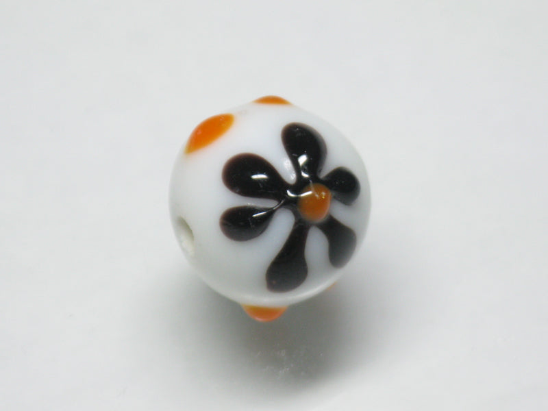 | TOKO-BEADS |AG936S-32 フラワービーズ 12.5~13mmとんぼ玉,ビーズ,トンボ玉,アジア,インド,エスニック,手作り,パーツ,アクセサリー