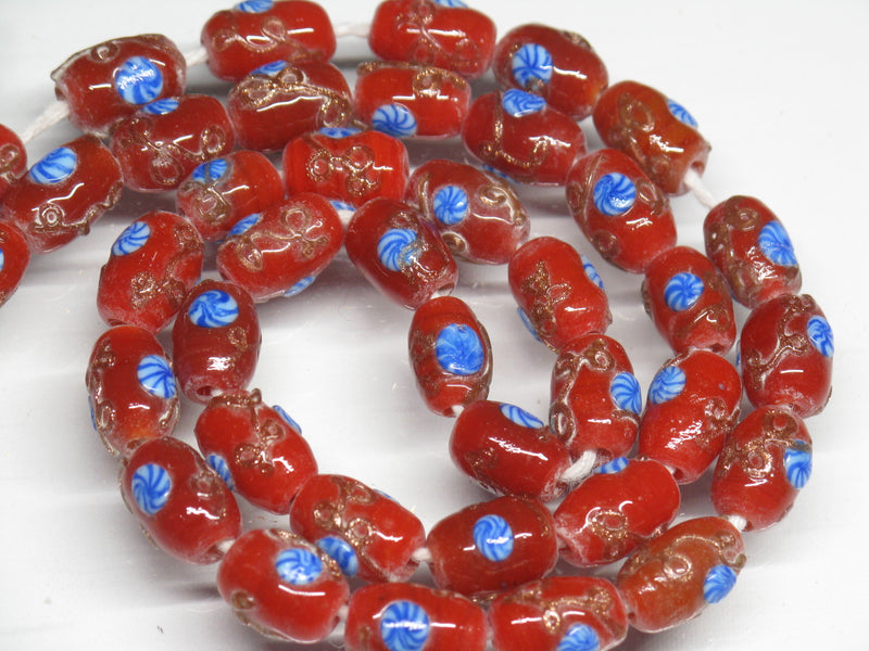 | TOKO-BEADS |AG941N-60 とんぼ玉（連） 6.5~7.5mmとんぼ玉,ビーズ,トンボ玉,アジア,インド,エスニック,手作り,パーツ,アクセサリー