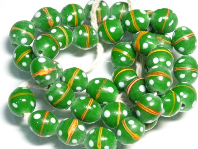TOKO-BEADS AG943N-09 Glass bead (strand) 10mm AG943N-09 とんぼ玉（連） 10mm Asian bead & African bead  Handmade,Lampeork,bead,asia,india,ethnic,parts,accessory,beads とんぼ玉,ビーズ,トンボ玉,アジア,インド,エスニック,手作り,パーツ,アクセサリー