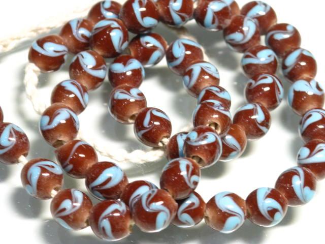 TOKO-BEADS AG943N-20 Glass bead (strand) 9mm AG943N-20 とんぼ玉（連） 9mm Asian bead & African bead  Handmade,Lampeork,bead,asia,india,ethnic,parts,accessory,beads とんぼ玉,ビーズ,トンボ玉,アジア,インド,エスニック,手作り,パーツ,アクセサリー