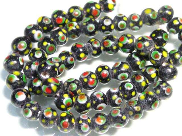 | TOKO-BEADS |AG943N-31 とんぼ玉（連） 9.5mmとんぼ玉,ビーズ,トンボ玉,アジア,インド,エスニック,手作り,パーツ,アクセサリー