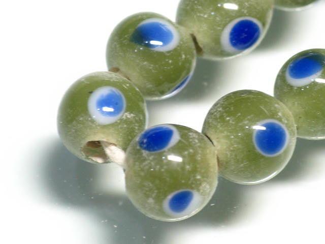 TOKO-BEADS AG943N-94 Glass bead (strand) 8mm AG943N-94 とんぼ玉（連） 8mm Asian bead & African bead  Handmade,Lampeork,bead,asia,india,ethnic,parts,accessory,beads とんぼ玉,ビーズ,トンボ玉,アジア,インド,エスニック,手作り,パーツ,アクセサリー
