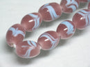 TOKO-BEADS AG944-63N Glass bead (strand) 8mm AG944-63N とんぼ玉（連） 8mm Asian bead & African bead  Handmade,Lampeork,bead,asia,india,ethnic,parts,accessory,beads とんぼ玉,ビーズ,トンボ玉,アジア,インド,エスニック,手作り,パーツ,アクセサリー