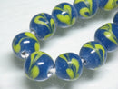 TOKO-BEADS AG944-64N Glass bead (strand) 9~10mm AG944-64N とんぼ玉（連） 9~10mm Asian bead & African bead  Handmade,Lampeork,bead,asia,india,ethnic,parts,accessory,beads とんぼ玉,ビーズ,トンボ玉,アジア,インド,エスニック,手作り,パーツ,アクセサリー