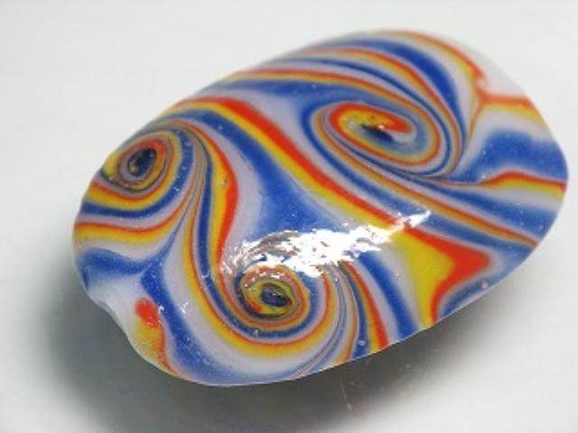 TOKO-BEADS AG946-11 Glass bead 24mm AG946-11 オーバルビーズ 24mm Asian bead & African bead  Handmade,Lampeork,bead,asia,india,ethnic,parts,accessory,beads とんぼ玉,ビーズ,トンボ玉,アジア,インド,エスニック,手作り,パーツ,アクセサリー