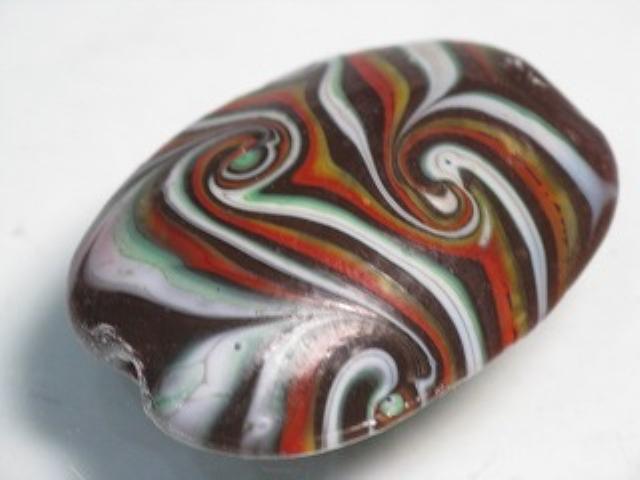 TOKO-BEADS AG946-15 Glass bead 24mm AG946-15 オーバルビーズ 24mm Asian bead & African bead  Handmade,Lampeork,bead,asia,india,ethnic,parts,accessory,beads とんぼ玉,ビーズ,トンボ玉,アジア,インド,エスニック,手作り,パーツ,アクセサリー