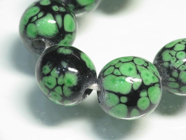 TOKO-BEADS AG946N-95 Glass bead (strand) 11~12mm AG946N-95 フラワービーズ（連） 11~12mm Asian bead & African bead  Handmade,Lampeork,bead,asia,india,ethnic,parts,accessory,beads とんぼ玉,ビーズ,トンボ玉,アジア,インド,エスニック,手作り,パーツ,アクセサリー