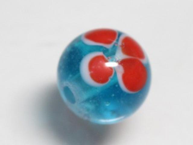 TOKO-BEADS AG946S-87 Glass bead 11mm AG946S-87 フラワービーズ 11mm Asian bead & African bead  Handmade,Lampeork,bead,asia,india,ethnic,parts,accessory,beads とんぼ玉,ビーズ,トンボ玉,アジア,インド,エスニック,手作り,パーツ,アクセサリー