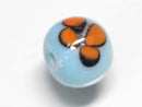 TOKO-BEADS AG946S-89 Glass bead 11mm AG946S-89 フラワービーズ 11mm Asian bead & African bead  Handmade,Lampeork,bead,asia,india,ethnic,parts,accessory,beads とんぼ玉,ビーズ,トンボ玉,アジア,インド,エスニック,手作り,パーツ,アクセサリー