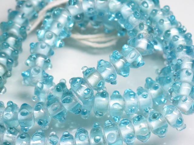 | TOKO-BEADS |AG947N-04 スタッドビーズ（連） 7mmとんぼ玉,ビーズ,トンボ玉,アジア,インド,エスニック,手作り,パーツ,アクセサリー