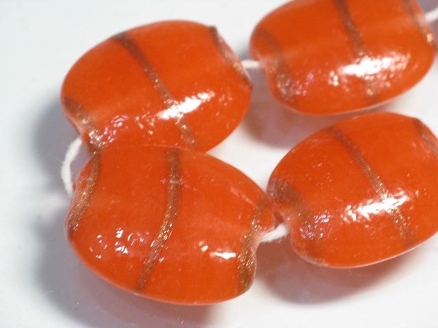 TOKO-BEADS AG947N-44 Glass bead (strand) 18mm AG947N-44 オーバルビーズ（連） 18mm Asian bead & African bead  Handmade,Lampeork,bead,asia,india,ethnic,parts,accessory,beads とんぼ玉,ビーズ,トンボ玉,アジア,インド,エスニック,手作り,パーツ,アクセサリー