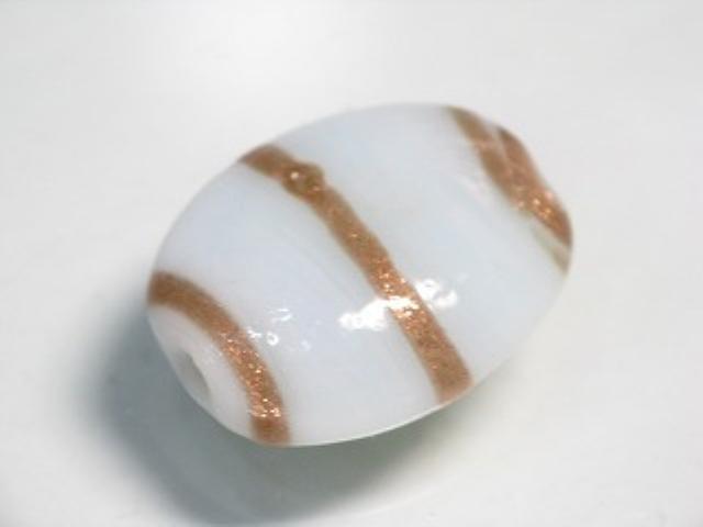 TOKO-BEADS AG947S-43 Glass bead 18mm AG947S-43 オーバルビーズ 18mm Asian bead & African bead  Handmade,Lampeork,bead,asia,india,ethnic,parts,accessory,beads とんぼ玉,ビーズ,トンボ玉,アジア,インド,エスニック,手作り,パーツ,アクセサリー