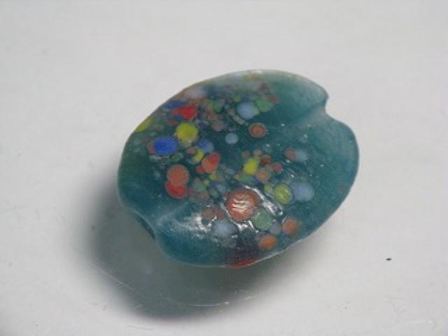 TOKO-BEADS AG948S-14 Glass bead 17mm AG948S-14 オーバルビーズ 17mm Asian bead & African bead  Handmade,Lampeork,bead,asia,india,ethnic,parts,accessory,beads とんぼ玉,ビーズ,トンボ玉,アジア,インド,エスニック,手作り,パーツ,アクセサリー