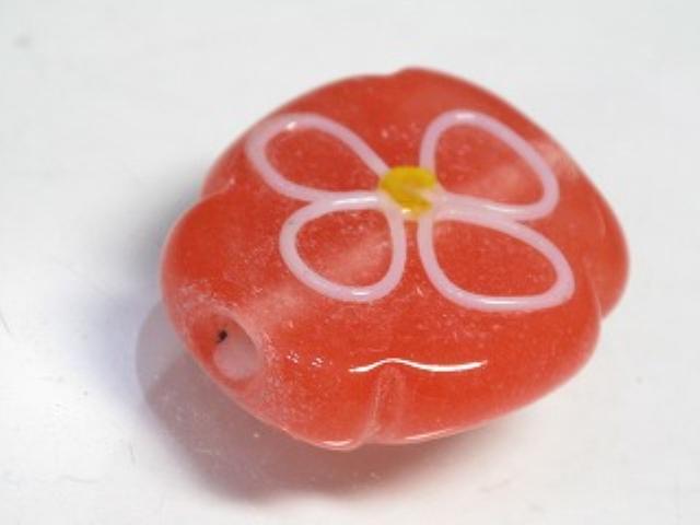 TOKO-BEADS AG948S-71 Glass bead 17~19mm AG948S-71 フラワービーズ 17~19mm Asian bead & African bead  Handmade,Lampeork,bead,asia,india,ethnic,parts,accessory,beads とんぼ玉,ビーズ,トンボ玉,アジア,インド,エスニック,手作り,パーツ,アクセサリー