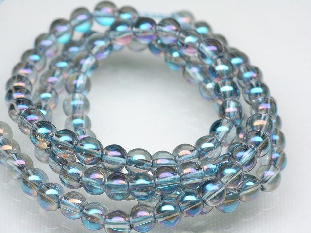 | TOKO-BEADS |AG949N-08 クリアシードビーズ（連） 4~4.5mmとんぼ玉,ビーズ,トンボ玉,アジア,インド,エスニック,手作り,パーツ,アクセサリー