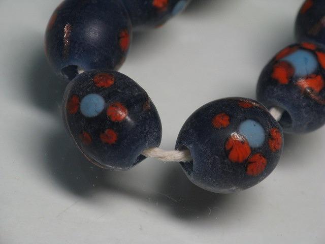 TOKO-BEADS AG951N-09 Glass bead (strand) 10mm AG951N-09 フラワービーズ（連） 10mm Asian bead & African bead  Handmade,Lampeork,bead,asia,india,ethnic,parts,accessory,beads とんぼ玉,ビーズ,トンボ玉,アジア,インド,エスニック,手作り,パーツ,アクセサリー