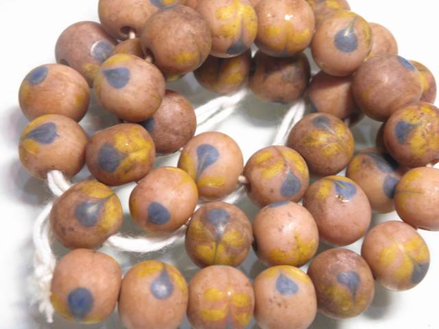 | TOKO-BEADS |AG951N-23 フラワービーズ（連） 12mmとんぼ玉,ビーズ,トンボ玉,アジア,インド,エスニック,手作り,パーツ,アクセサリー