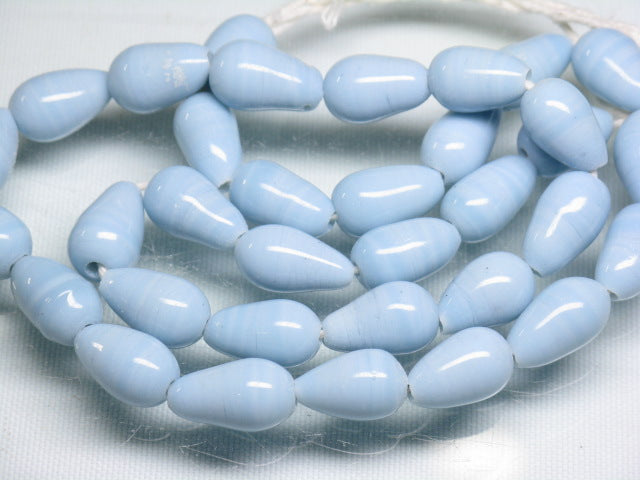 TOKO-BEADS AG954N-64 Glass bead (strand)  8~9mm AG954N-64 縦穴しずく型ビーズ（連）  8~9mm Asian bead & African bead  Handmade,Lampeork,bead,asia,india,ethnic,parts,accessory,beads とんぼ玉,ビーズ,トンボ玉,アジア,インド,エスニック,手作り,パーツ,アクセサリー