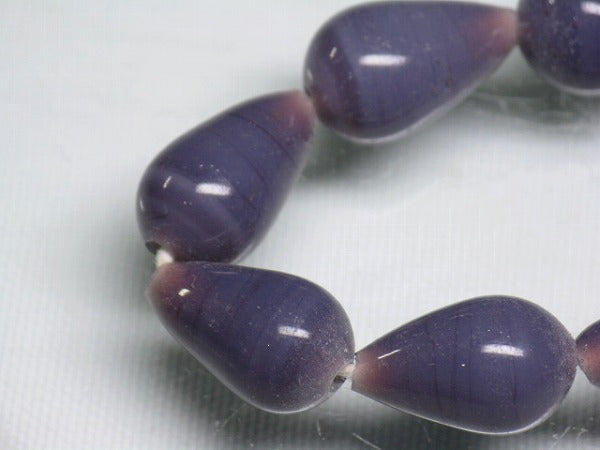 TOKO-BEADS AG954N-75 Glass bead (strand) 8~9mm AG954N-75 縦穴しずく型ビーズ（連） 8~9mm Asian bead & African bead  Handmade,Lampeork,bead,asia,india,ethnic,parts,accessory,beads とんぼ玉,ビーズ,トンボ玉,アジア,インド,エスニック,手作り,パーツ,アクセサリー
