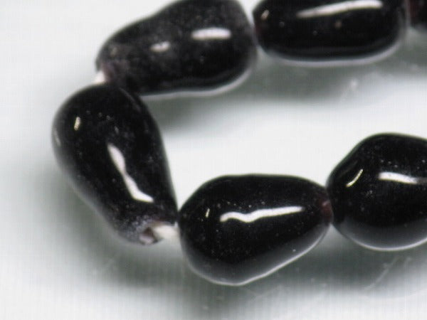 TOKO-BEADS AG954N-77 Glass bead (strand)  8~9mm AG954N-77 縦穴しずく型ビーズ（連）  8~9mm Asian bead & African bead  Handmade,Lampeork,bead,asia,india,ethnic,parts,accessory,beads とんぼ玉,ビーズ,トンボ玉,アジア,インド,エスニック,手作り,パーツ,アクセサリー