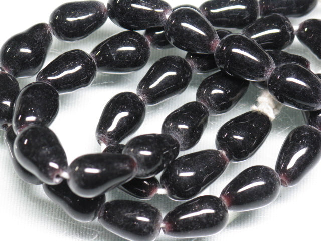 TOKO-BEADS AG954N-77 Glass bead (strand)  8~9mm AG954N-77 縦穴しずく型ビーズ（連）  8~9mm Asian bead & African bead  Handmade,Lampeork,bead,asia,india,ethnic,parts,accessory,beads とんぼ玉,ビーズ,トンボ玉,アジア,インド,エスニック,手作り,パーツ,アクセサリー