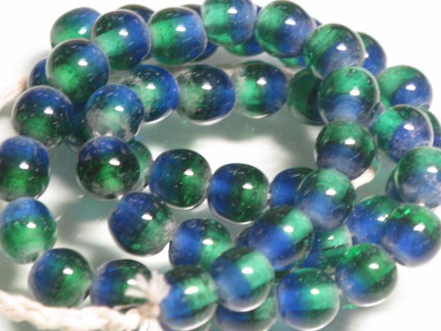 TOKO-BEADS AG956N-08 Glass bead (strand) 9mm AG956N-08 ツートーンビーズ（連） 9mm Asian bead & African bead  Handmade,Lampeork,bead,asia,india,ethnic,parts,accessory,beads とんぼ玉,ビーズ,トンボ玉,アジア,インド,エスニック,手作り,パーツ,アクセサリー