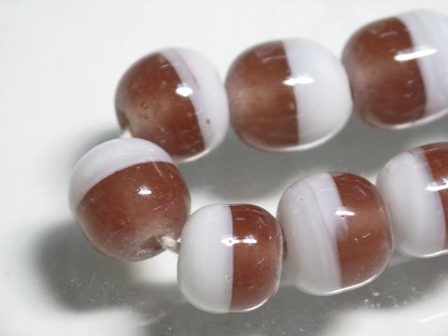 TOKO-BEADS AG956N-23 Glass bead (strand) 10mm AG956N-23 ツートーンビーズ（連） 10mm Asian bead & African bead  Handmade,Lampeork,bead,asia,india,ethnic,parts,accessory,beads とんぼ玉,ビーズ,トンボ玉,アジア,インド,エスニック,手作り,パーツ,アクセサリー