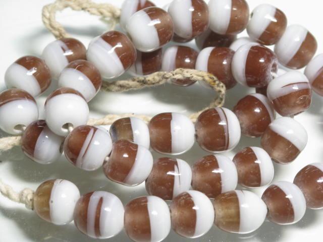 | TOKO-BEADS |AG956N-23 ツートーンビーズ（連） 10mmとんぼ玉,ビーズ,トンボ玉,アジア,インド,エスニック,手作り,パーツ,アクセサリー