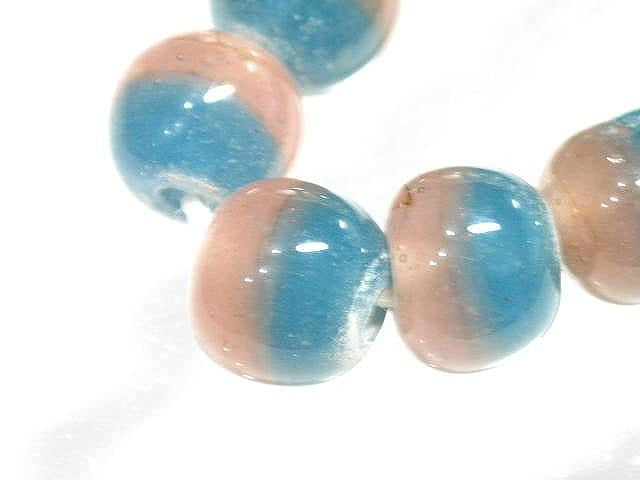 TOKO-BEADS AG956-36N Glass bead (strand) 9~10mm AG956-36N ツートーンビーズ（連） 9~10mm Asian bead & African bead  Handmade,Lampeork,bead,asia,india,ethnic,parts,accessory,beads とんぼ玉,ビーズ,トンボ玉,アジア,インド,エスニック,手作り,パーツ,アクセサリー