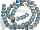 TOKO-BEADS AG956-36N Glass bead (strand) 9~10mm AG956-36N ツートーンビーズ（連） 9~10mm Asian bead & African bead  Handmade,Lampeork,bead,asia,india,ethnic,parts,accessory,beads とんぼ玉,ビーズ,トンボ玉,アジア,インド,エスニック,手作り,パーツ,アクセサリー