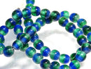 TOKO-BEADS AG956-37N Glass bead (strand) 9~10mm AG956-37N ツートーンビーズ（連） 9~10mm Asian bead & African bead  Handmade,Lampeork,bead,asia,india,ethnic,parts,accessory,beads とんぼ玉,ビーズ,トンボ玉,アジア,インド,エスニック,手作り,パーツ,アクセサリー