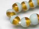 TOKO-BEADS AG956-41N Glass bead (strand) 9~9.5mm AG956-41N ツートーンビーズ（連） 9~9.5mm Asian bead & African bead  Handmade,Lampeork,bead,asia,india,ethnic,parts,accessory,beads とんぼ玉,ビーズ,トンボ玉,アジア,インド,エスニック,手作り,パーツ,アクセサリー