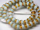 TOKO-BEADS AG956-41N Glass bead (strand) 9~9.5mm AG956-41N ツートーンビーズ（連） 9~9.5mm Asian bead & African bead  Handmade,Lampeork,bead,asia,india,ethnic,parts,accessory,beads とんぼ玉,ビーズ,トンボ玉,アジア,インド,エスニック,手作り,パーツ,アクセサリー