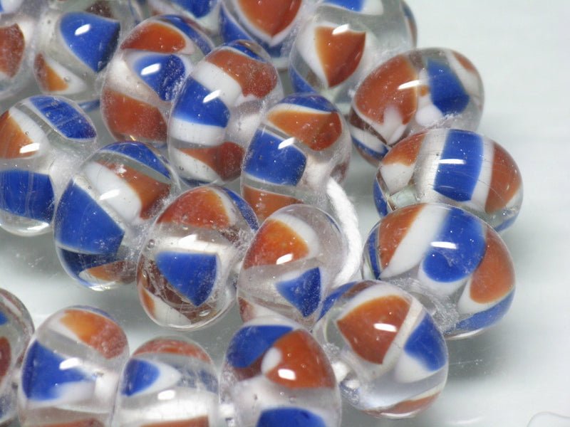 TOKO-BEADS AG957-15N Glass bead (strand) 11~12mm AG957-15N モザイクとんぼ玉（連） 11~12mm Asian bead & African bead  Handmade,Lampeork,bead,asia,india,ethnic,parts,accessory,beads とんぼ玉,ビーズ,トンボ玉,アジア,インド,エスニック,手作り,パーツ,アクセサリー